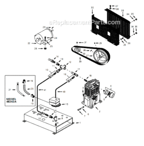 Part Location Diagram of ST070906AV Campbell Hausfeld 10 Washer
